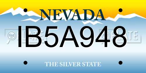 IB5A948 Nevada License Plate
