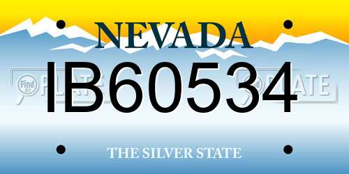 IB60534 Nevada License Plate