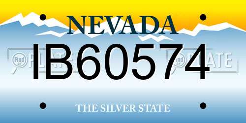 IB60574 Nevada License Plate