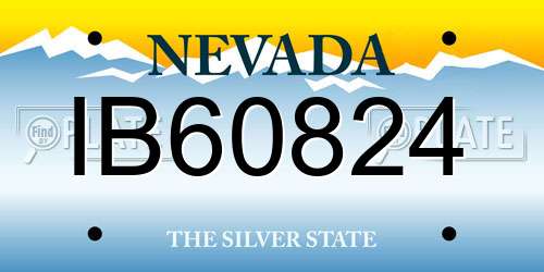 IB60824 Nevada License Plate