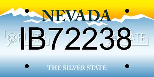 IB72238 Nevada License Plate