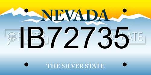 IB72735 Nevada License Plate