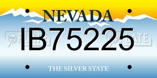IB75225 Nevada License Plate
