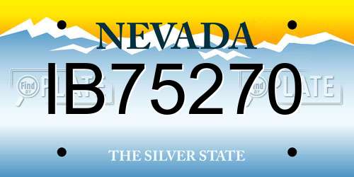 IB75270 Nevada License Plate
