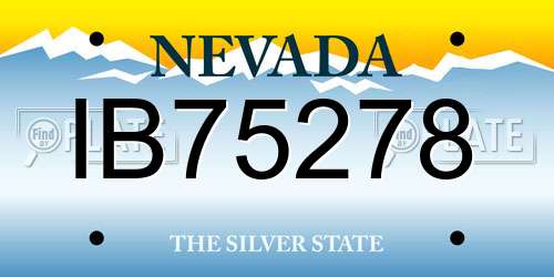 IB75278 Nevada License Plate