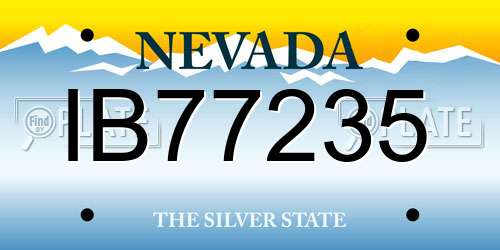 IB77235 Nevada License Plate