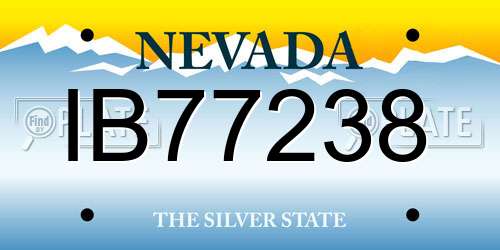 IB77238 Nevada License Plate