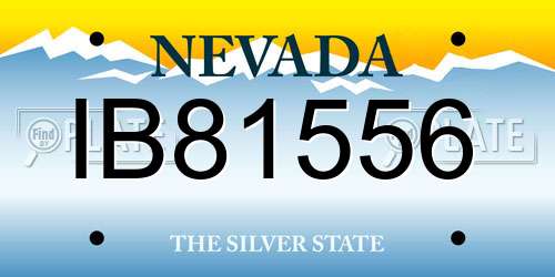 IB81556 Nevada License Plate