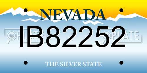 IB82252 Nevada License Plate
