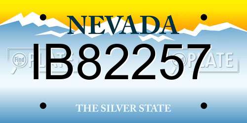 IB82257 Nevada License Plate