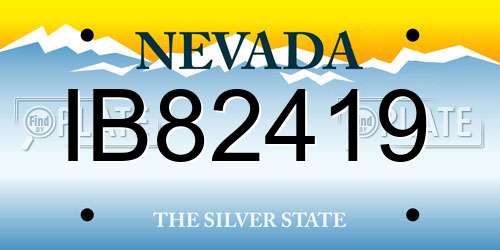 IB82419 Nevada License Plate
