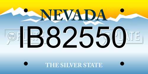 IB82550 Nevada License Plate