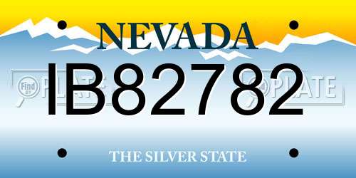 IB82782 Nevada License Plate