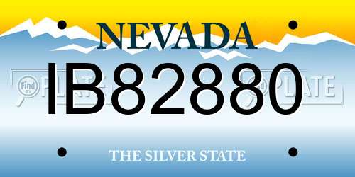 IB82880 Nevada License Plate