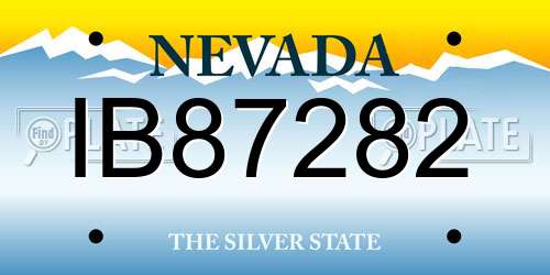 IB87282 Nevada License Plate