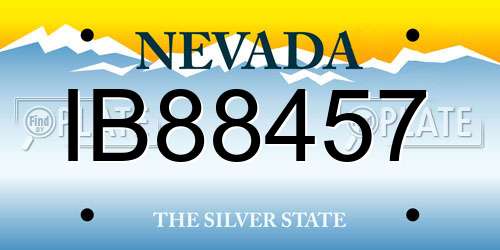 IB88457 Nevada License Plate
