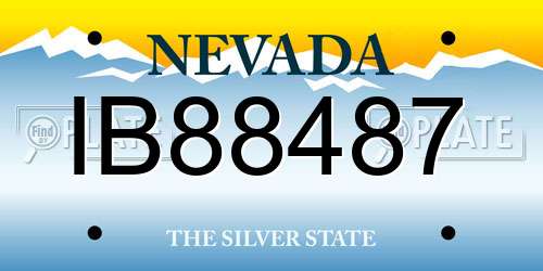 IB88487 Nevada License Plate