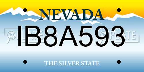 IB8A593 Nevada License Plate