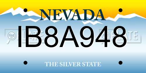 IB8A948 Nevada License Plate