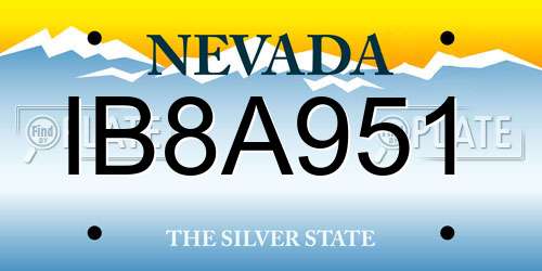 IB8A951 Nevada License Plate