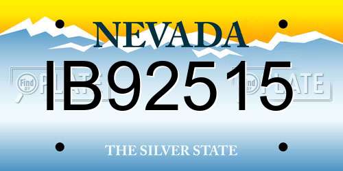 IB92515 Nevada License Plate