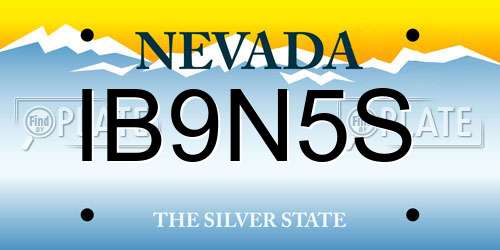 IB9N5S Nevada License Plate