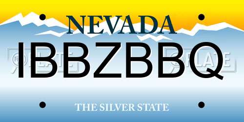 IBBZBBQ Nevada License Plate