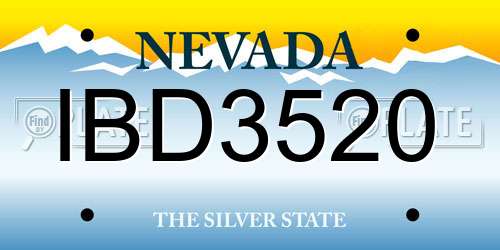 IBD3520 Nevada License Plate