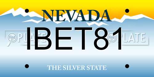 IBET81 Nevada License Plate