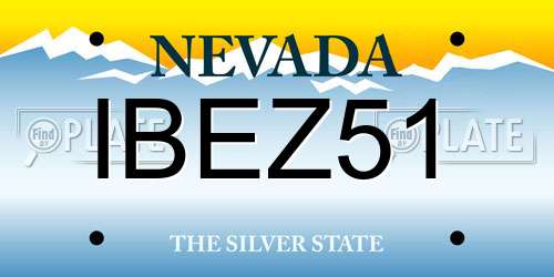 IBEZ51 Nevada License Plate