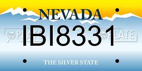 IBI8331 Nevada License Plate
