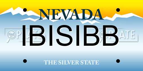 IBISIBB Nevada License Plate