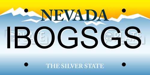IBOGSGS Nevada License Plate