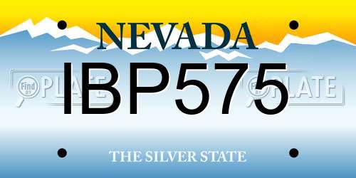 IBP575 Nevada License Plate