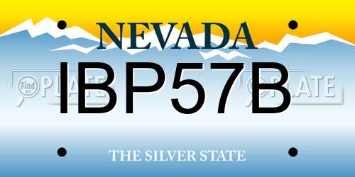 IBP57B Nevada License Plate