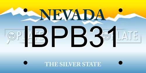 IBPB31 Nevada License Plate