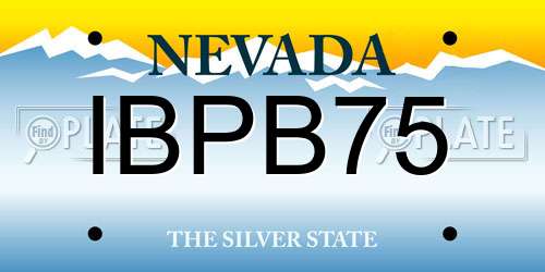 IBPB75 Nevada License Plate
