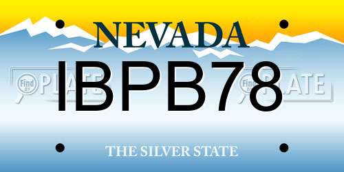 IBPB78 Nevada License Plate