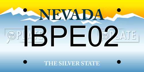 IBPE02 Nevada License Plate