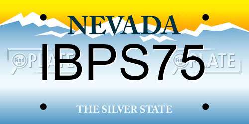 IBPS75 Nevada License Plate