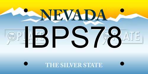 IBPS78 Nevada License Plate