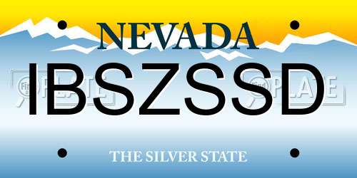 IBSZSSD Nevada License Plate