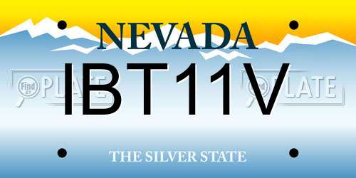 IBT11V Nevada License Plate