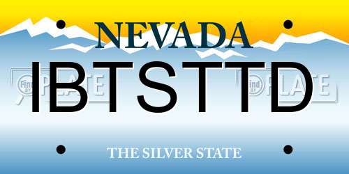 IBTSTTD Nevada License Plate