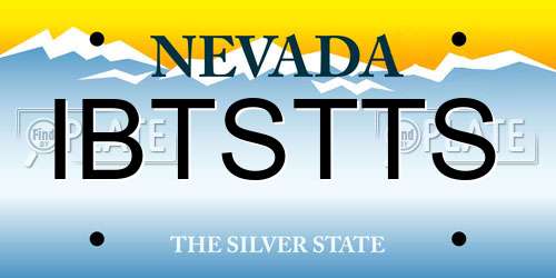 IBTSTTS Nevada License Plate