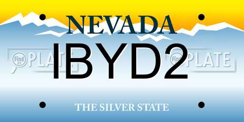 IBYD2 Nevada License Plate