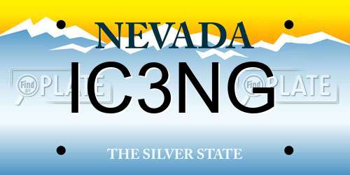 IC3NG Nevada License Plate