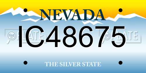 IC48675 Nevada License Plate