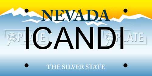 ICANDI Nevada License Plate