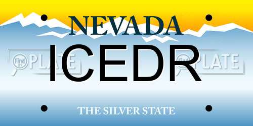 ICEDR Nevada License Plate